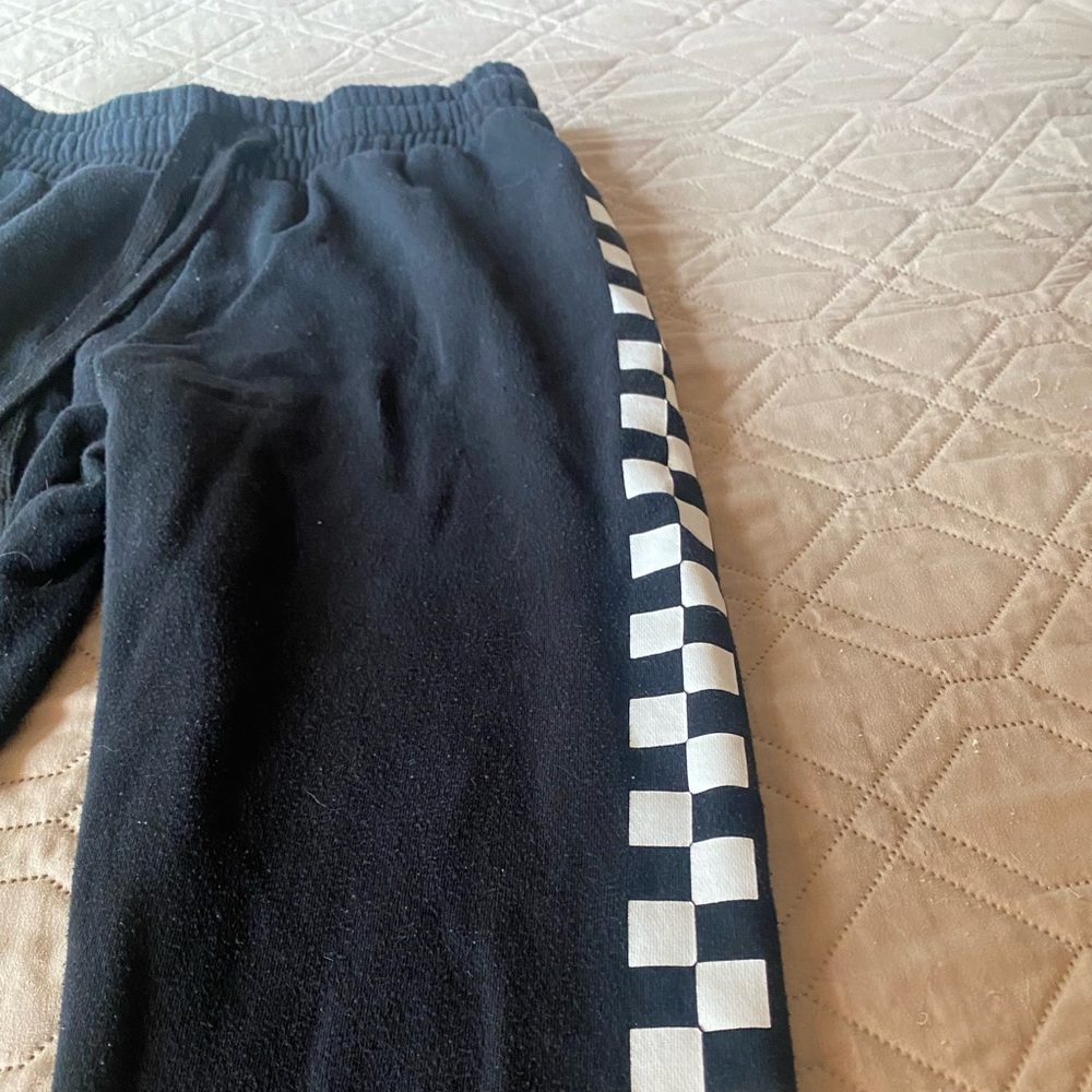 FOREVER 21 Checkered Black & White Joggers